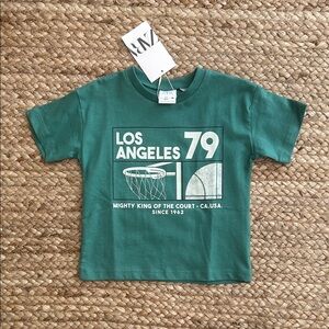 NWT Zara boys toddler basketball graphic tee t-shirt, size 1.5 years